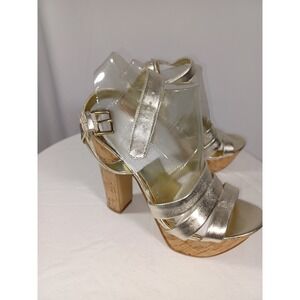 Nine West Shoes Womens Size 8.5 NWIntuitive Platform Sandals Cork Heel
